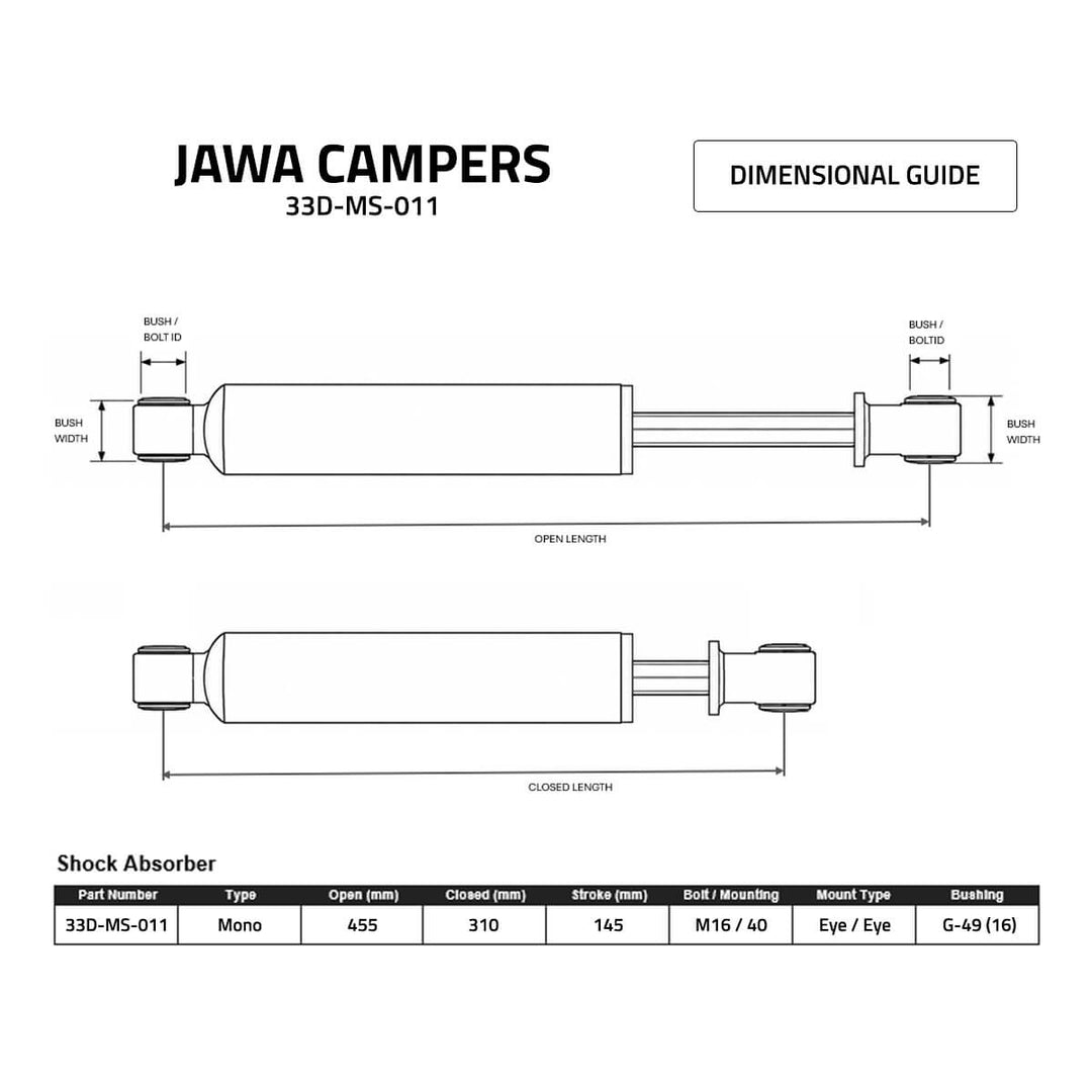 Jawa - 46 Monotube - Premium Shock Absorber